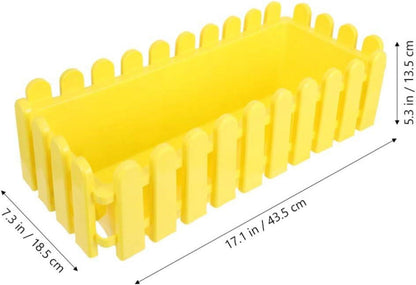 Rechteckiger Blumenkasten Kunststoff Balkon Pflanzen 43,8x18,5x13,5cm