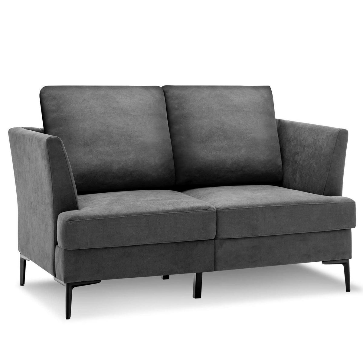 2-Sitzer Sofa mit abnehmbaren Kissen & Metallbeinen