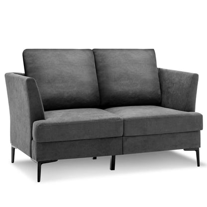 2-Sitzer Sofa mit abnehmbaren Kissen & Metallbeinen