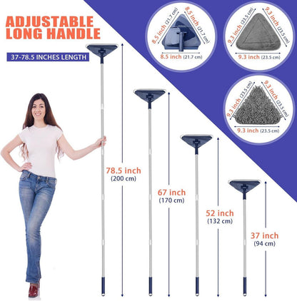 Bodenwischer Wischmopp 200CM 3-In-1 Wand Mop 6 Ersatz Pads