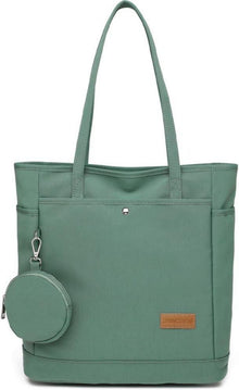 Damen Umhängetasche Canvas Shopper mit Münzbörsen 4xFach