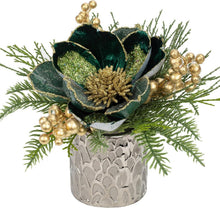 Kunstpflanze Weihnachtsdeko Magnolie Gestecke Tannenzweig Beeren