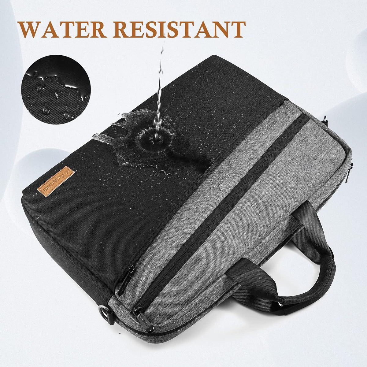 Laptoptasche 17 17,3 Zoll Wasserdicht Schultertasche Grau