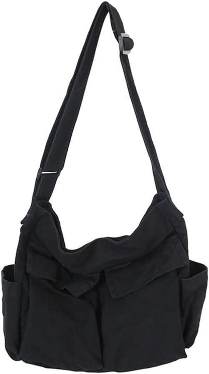 Leinenstoff Kuriertasche Canvas Umhängetasche Vintage Crossbody Bag