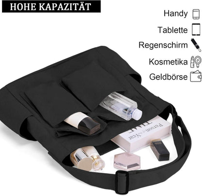 Leinenstoff Kuriertasche Canvas Umhängetasche Vintage Crossbody Bag