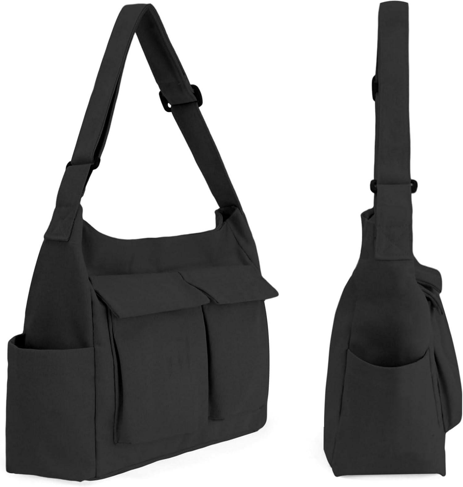 TIAASTAP Leinen Canvas Kuriertasche Vintage Messenger Bag Studenten