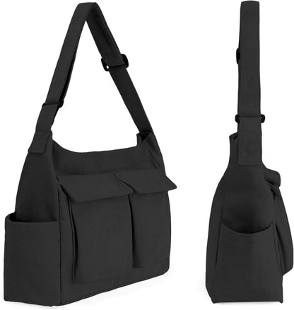 TIAASTAP Leinen Canvas Kuriertasche Vintage Messenger Bag Studenten