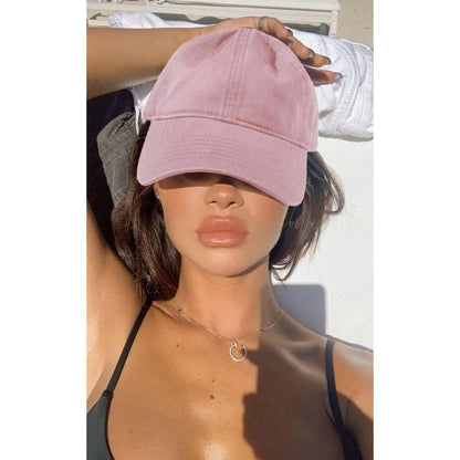Vintage Damen Baseball Cap Baumwolle Rosa Verstellbar M