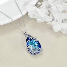 925 Sterling Silber Tropfen Kristall Halskette für