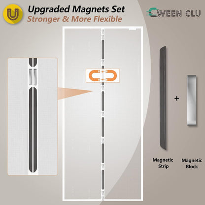 Fliegengitter Tür 90x200 cm mit Magneten – Bohrlos & Haustierfreundlich