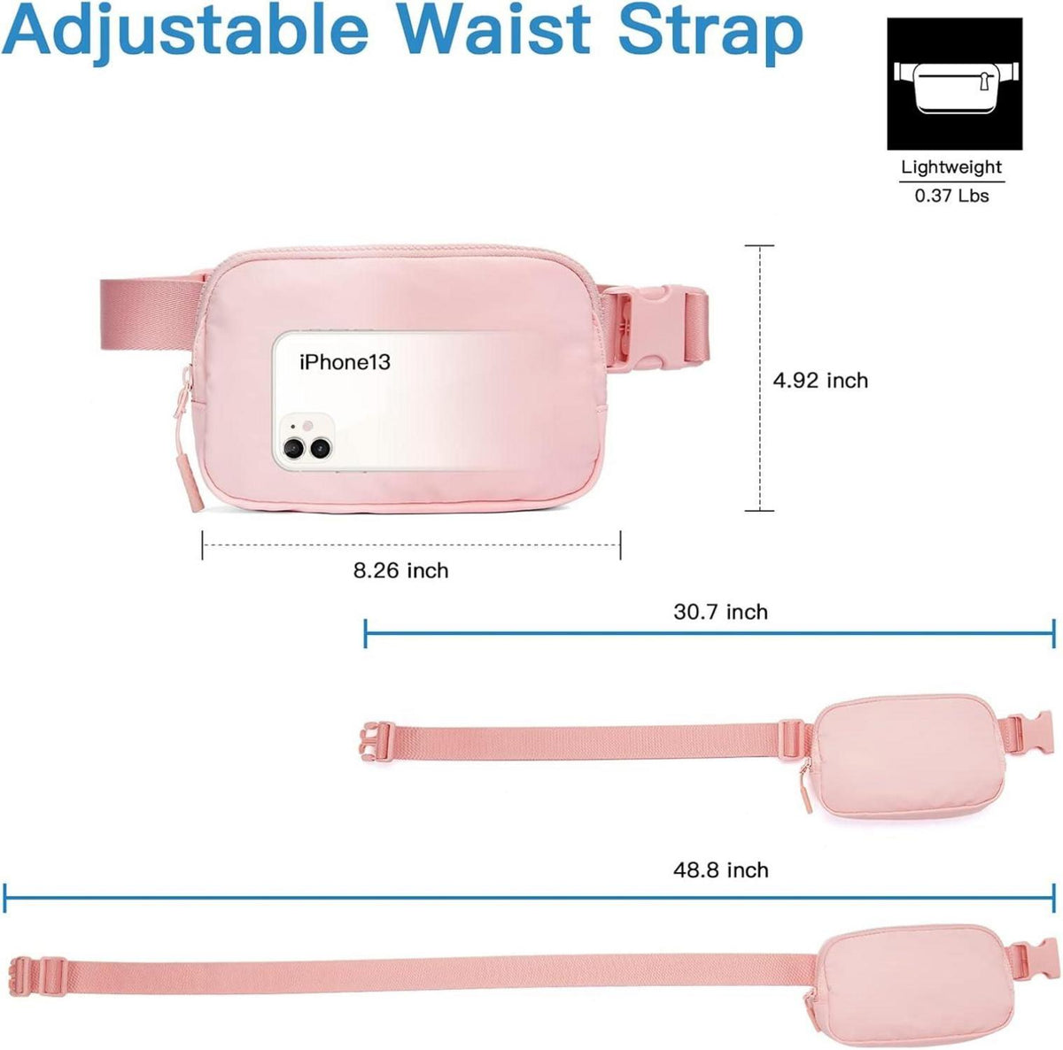 Gürteltasche Damen Herren Sport Hüfttasche Crossbody Bag Pink