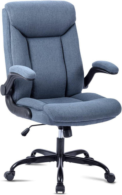 Ergonomischer Bürostuhl mit Armlehne, höhenverstellbar, navy blau