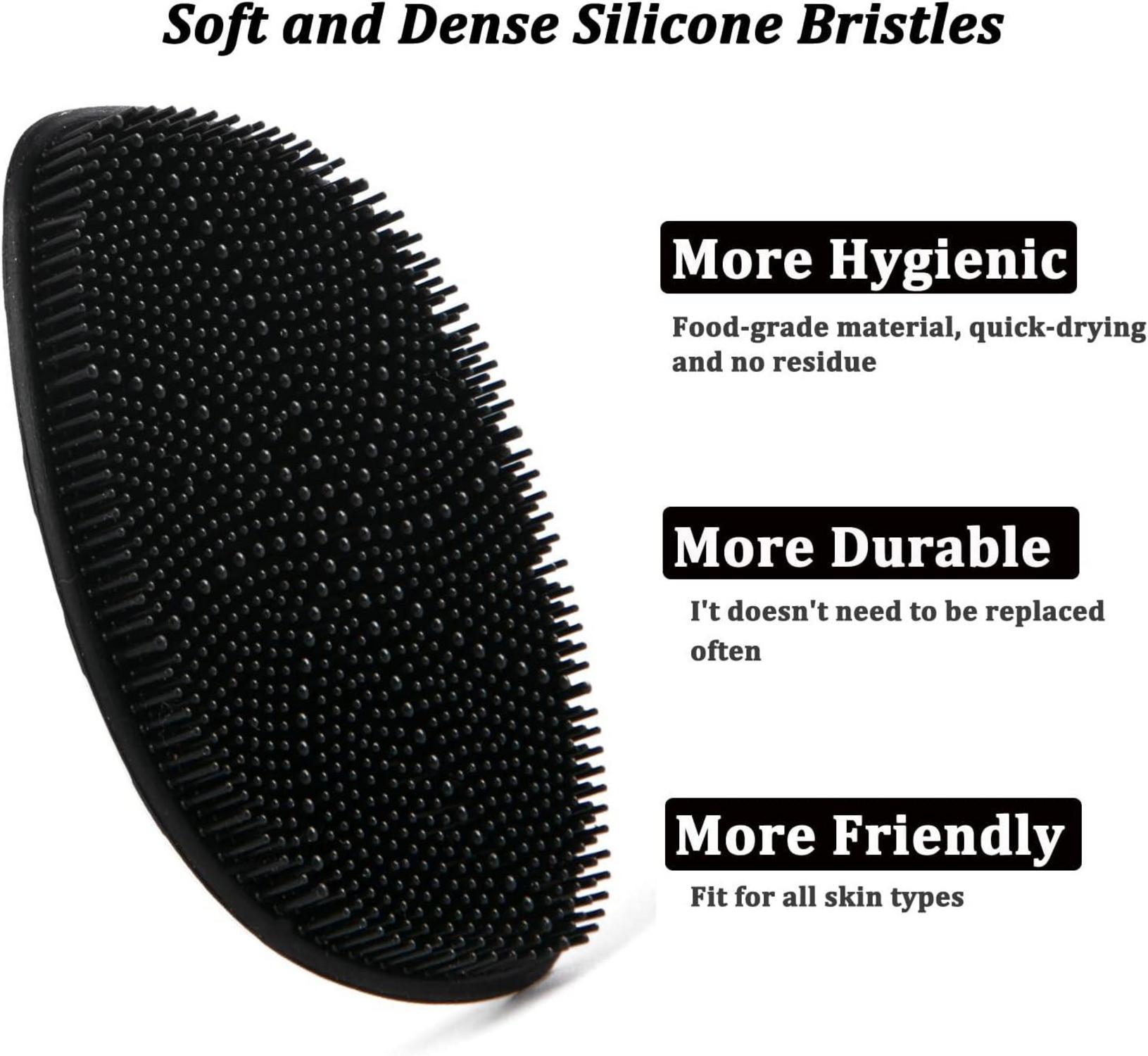 HieerBus Silikon Gesichtsreiniger Schwarz Lila Massage Pad