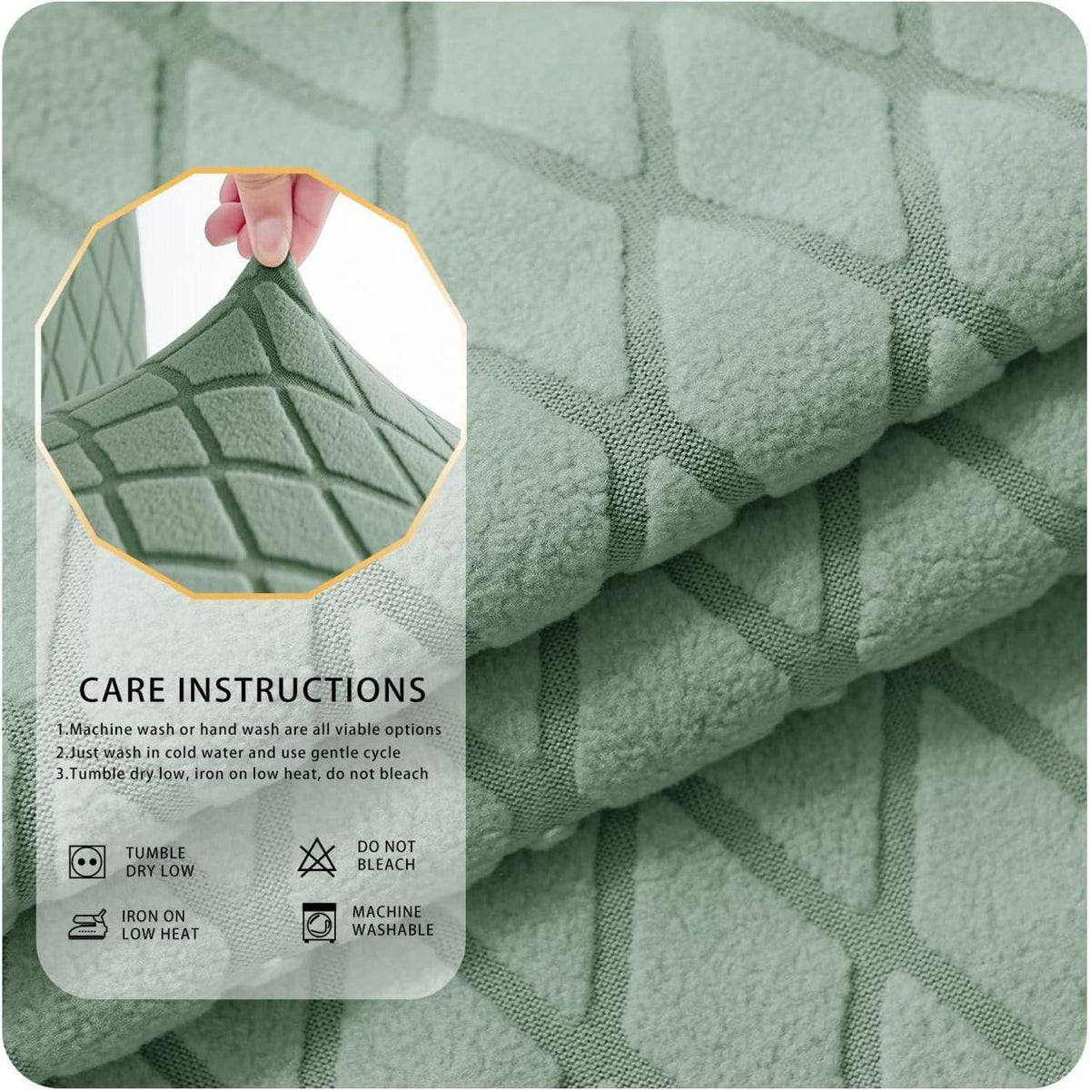 Stuhlhussen Set 4er Matcha Grün – Abnehmbar & Waschbar