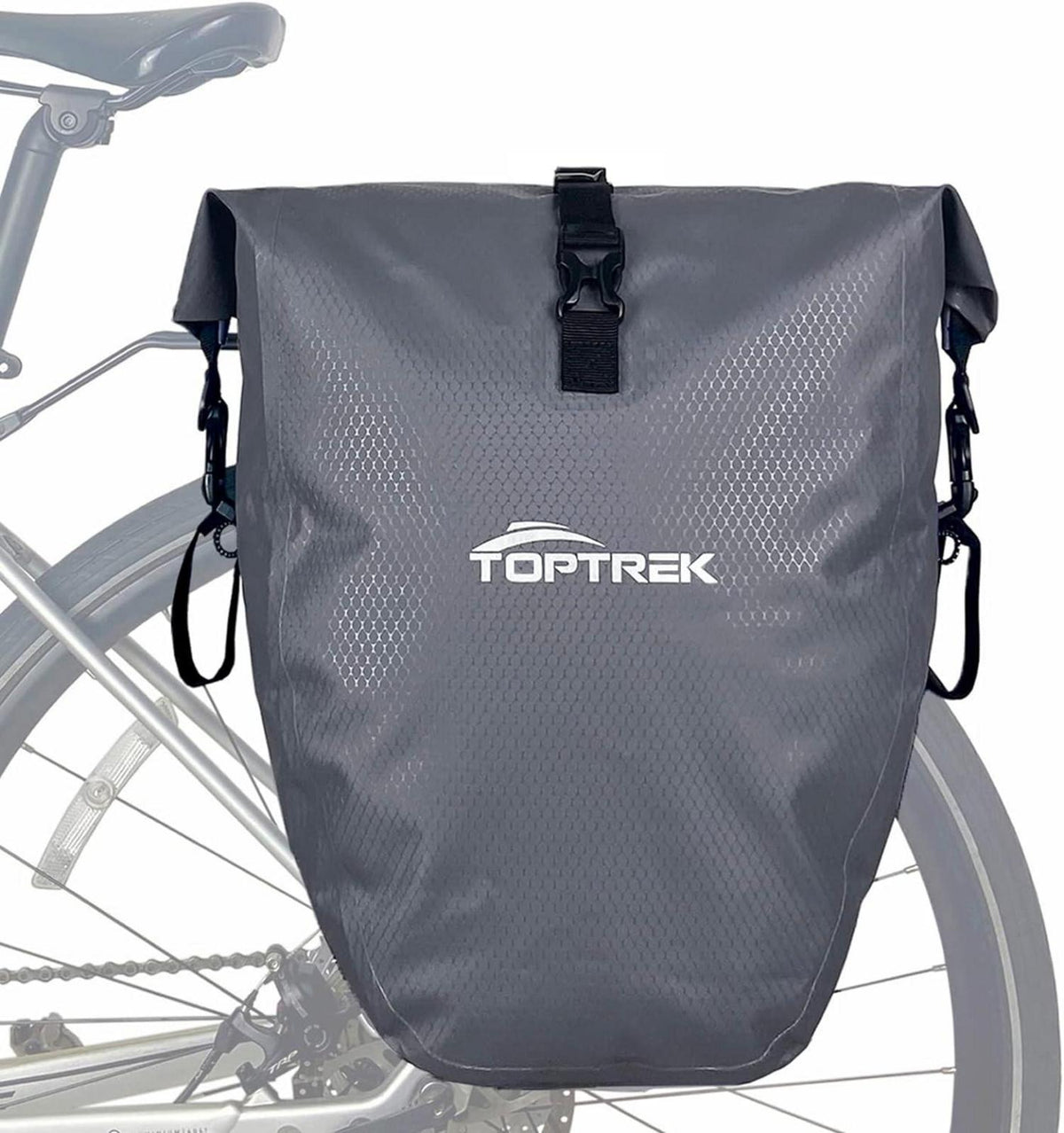 Fahrradtasche Gepäckträger Wasserdicht Reflektoren 23-28L Grau