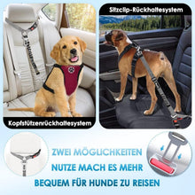 SlowTon Hundegurt Auto 2-in-1 Kopfstützen Anschnallgurt mit