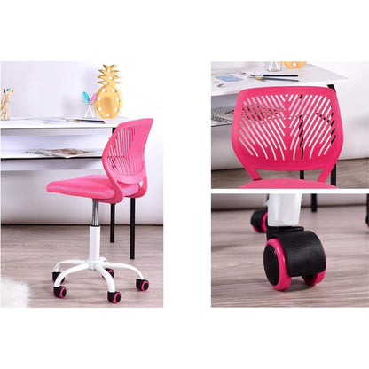 2er Set Rosa Schreibtischstuhl mit Höhenverstellung