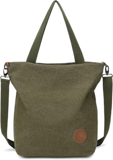 JANSBEN Damen Canvas Handtasche Schultertasche Multifunktionale