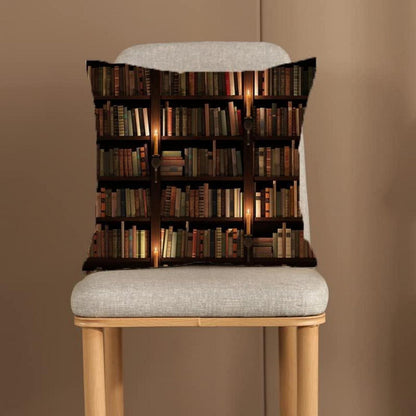 Kissenbezug Bücherregal Deko 40x40 cm