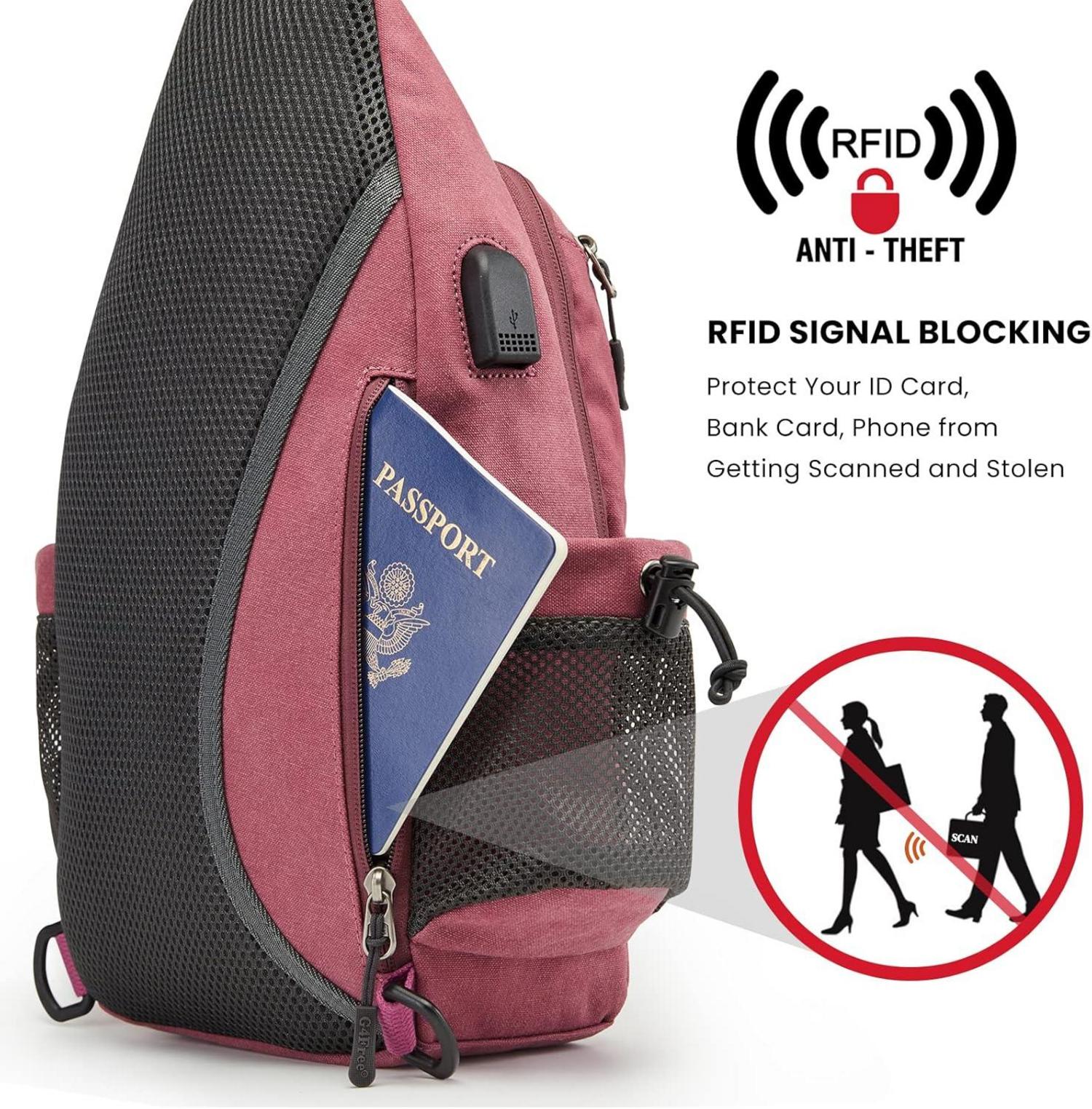 Canvas Brusttasche Schultertasche für Reise Wandern Klettern