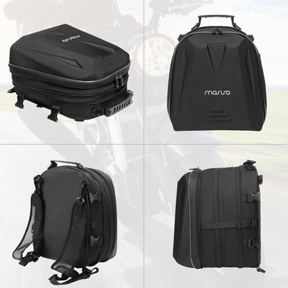 Motorradrucksack mit Erweiterung 20-28L, Wasserdicht & Vielseitig