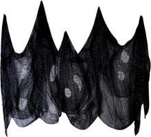 Schwarzes Halloween Geistertuch Cover Gaze 200x400 cm