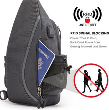 Canvas Brusttasche Schultertasche Sling Bag Herren Damen