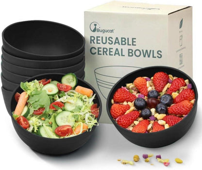 Bugucat Müslischalen Set 760ML Bowls bruchsicher Kunststoff Geschirr
