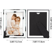 4er Set Glas Bilderrahmen 13x18 cm Silber Fotorahmen für Fotos & Bilder