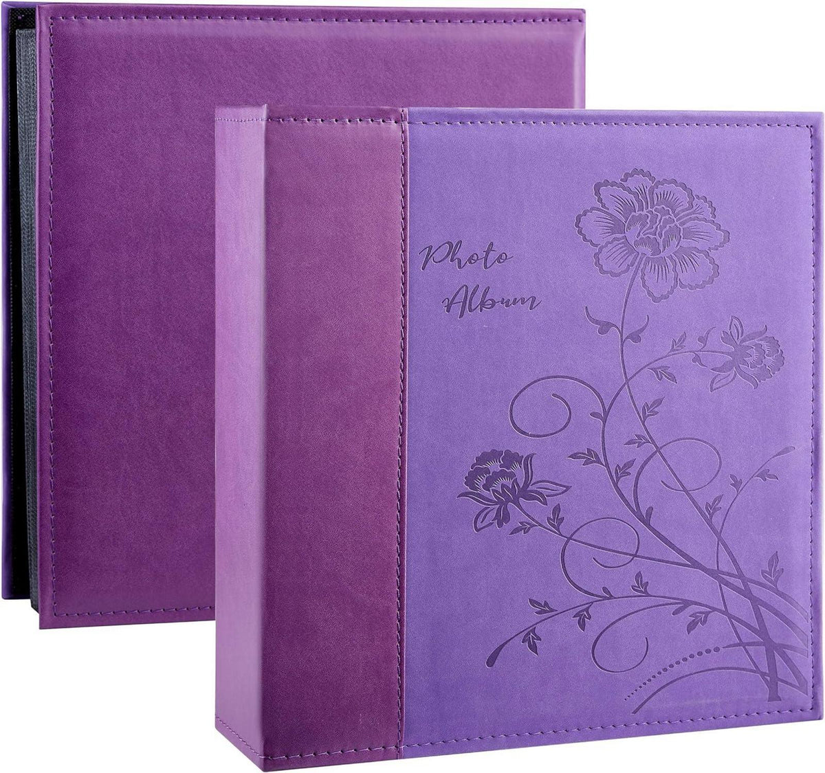 Fotoalbum 600 Fotos 15.2x10.2 cm Ledereinband lila