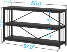 LVB Konsolentisch Holz Schwarz, Bücherregal 3