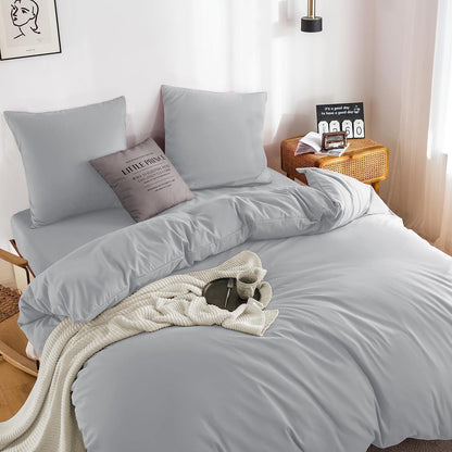 Bettwäsche Mikrofaser 130g/m² OEKO-TEX 200x200 Hellgrau
