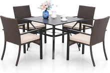 Rattan Gartenmöbel Set für Terrasse und Garten, 5-teilig