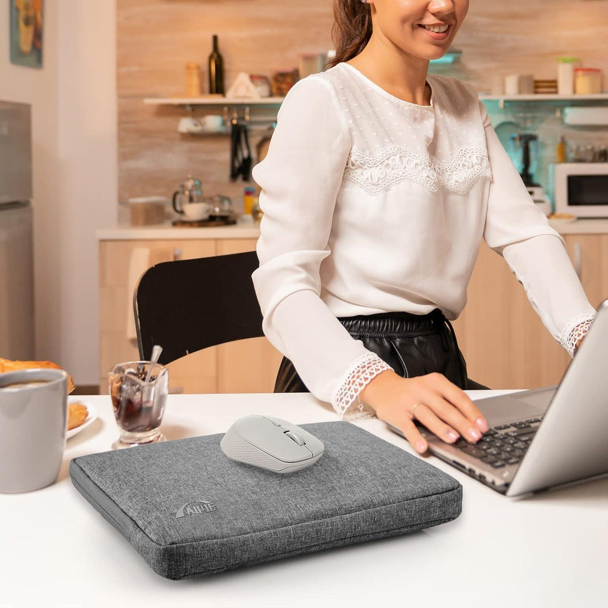 Laptoptasche 17,3 Zoll Schutz Laptophülle mit Griff 2 Fach Notebooktasche