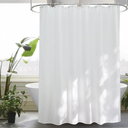 Duschvorhang Anti-Schimmel Weiß Textil 200x200 Wasserdicht Waschbar