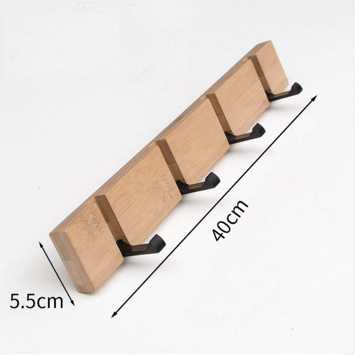 YunNasi Hakenleiste Holz Klappbar Wandgarderobe 5 Faltbar