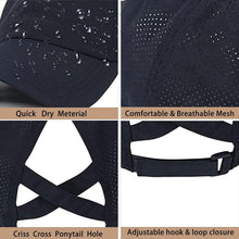 Baseball Cap Damen Pferdeschwanz Mesh Sonnenschutz Hut