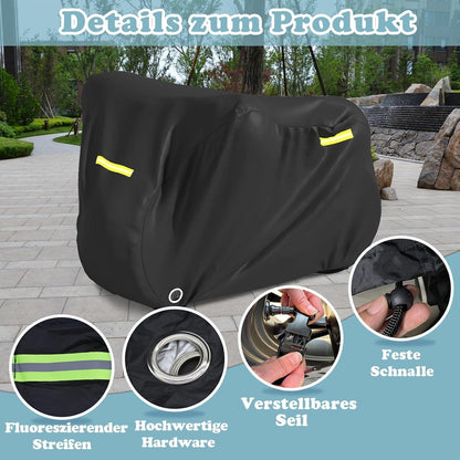 Wasserdichte Fahrradabdeckung für 1-3 Fahrräder 210x112x112cm
