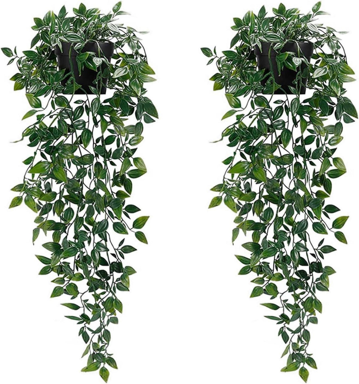 Künstliche Hängepflanzen im 2er Set - Kunstpflanze für Büro und Garten