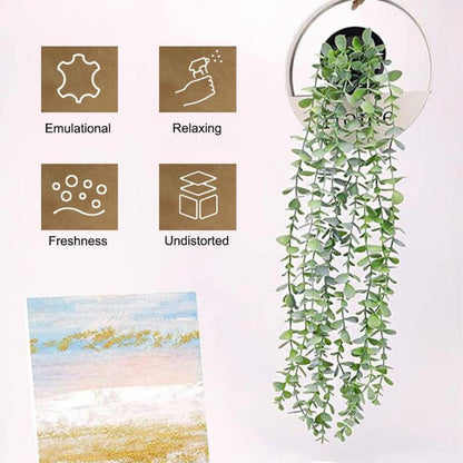 Künstliche Hängepflanzen mit Topf - 2er Set, 56cm
