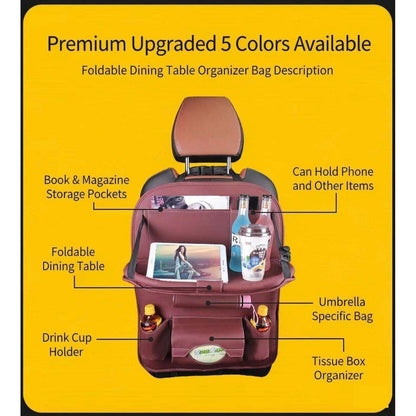 Auto Rücksitz Organizer mit Tablett & Tablet Halterung 2er Set