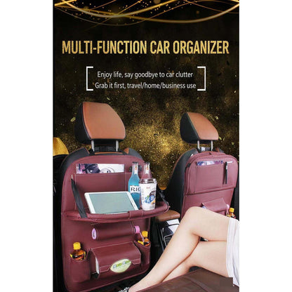 Auto Rücksitz Organizer mit Tablett & Tablet Halterung 2er Set