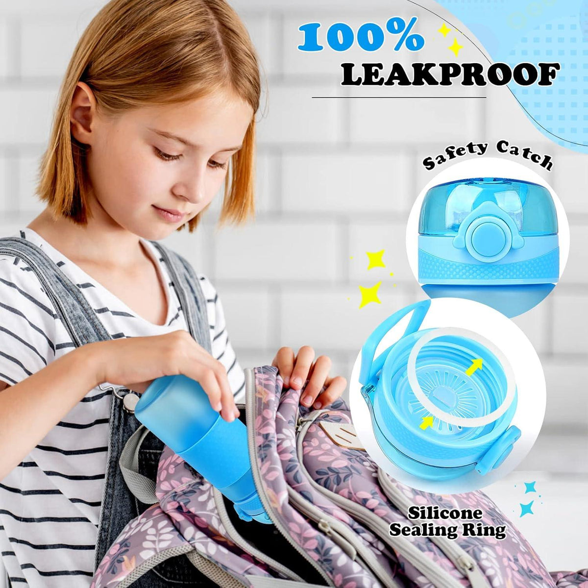 Trinkflasche Kinder 500ml BPA frei Auslaufsicher mit Fruchteinsatz