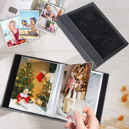 Kleines Fotoalbum 10x15cm 2er Pack Schwarz für Bilder 10x15 Vertikal
