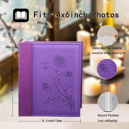 Miaikoe Kleines Fotoalbum 10x15 cm 2er Pack Vertikale Bilder