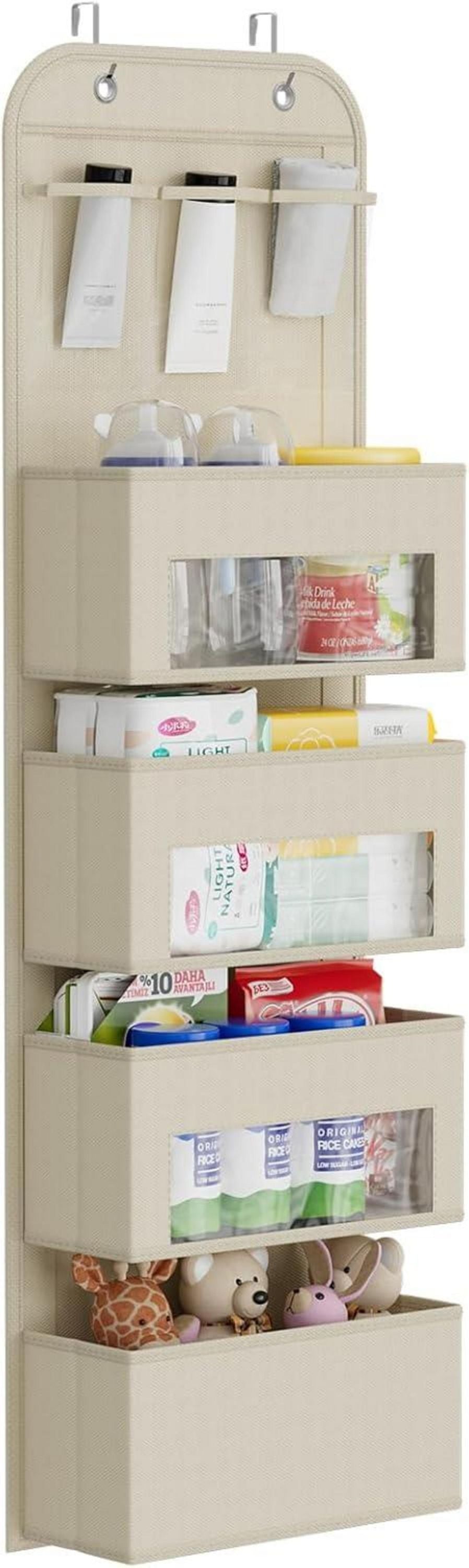 Tür Organizer Hängeorganizer mit 4 Großen Taschen Beige