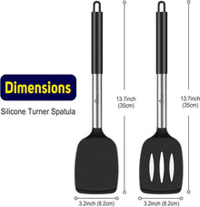 Silikon Pfannenwender Set Schwarz 34.8cm - 2-teilig
