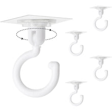 4x Drehbarer Klebehaken Extra Stark, Transparent, Ohne Bohren
