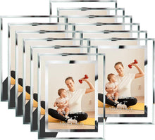 12er-Set Glasbilderrahmen 13x18 cm Silber Wohnzimmer Büro