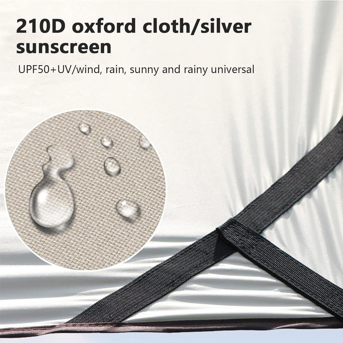Teenza Tarp 3x4m Wasserdicht Oxford Zeltplane Stützstangen